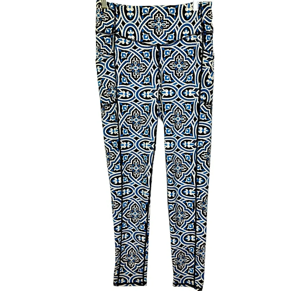 J. MCLAUGHLIN mosaic tiles athleisure euc leggings m - Picture 1 of 10